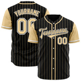 Custom Gold Pinstripe Two Tone Authentic Vintage Baseball Jersey