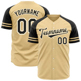 Custom Gold Two Tone Fashion Baseball Jersey Authentic Button Down Vintage Shirt