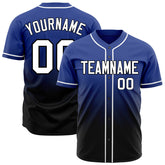 Custom Gradient Royal Baseball Jersey Full Button Down Fans Special Edition Authentic Shirt