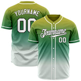 Custom Gradient Teal Green Baseball Jersey Full Button Down Fans Special Edition Authentic Shirt