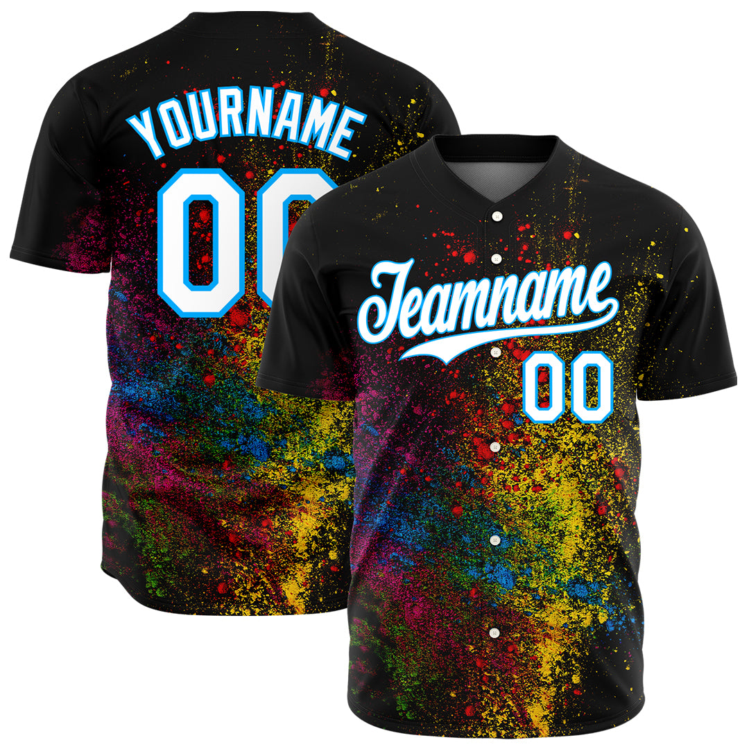 Custom Graffiti Pattern Baseball Jersey Full Button Down Fans Special Edition Authentic Casual Pop Neck Shirt