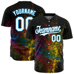 Custom Graffiti Pattern Baseball Jersey Full Button Down Fans Special Edition Authentic Casual Pop Neck Shirt