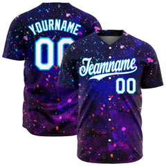 Custom Graffiti Pattern Baseball Jersey Full Button Down Fans Special Edition Authentic Casual Pop T-Shirt