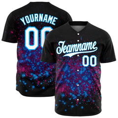 Custom Graffiti Pattern Baseball Jersey Full Button Down Fans Special Edition Authentic Casual Pop T Shirt