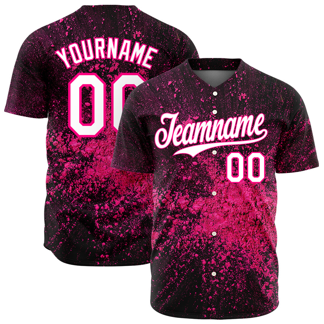 Custom Graffiti Pattern Baseball Jersey Full Button Down Fans Special Edition Authentic Casual Pop V Neck Shirt