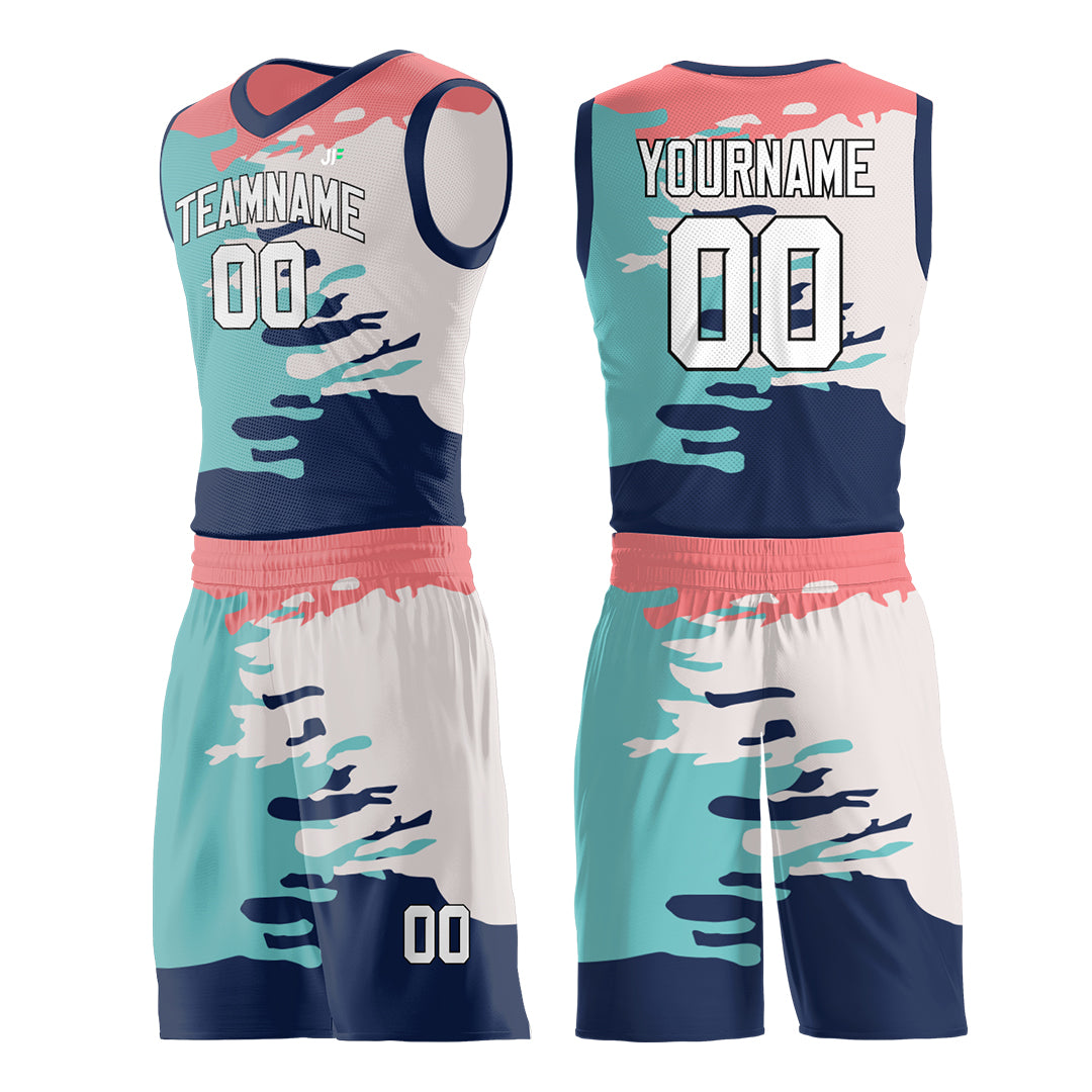 Custom Graffiti Pattern Basketball Uniform Personailzed Printed Athletic Sports Jersey