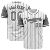 Custom Gray Pinstripe Two Tone Authentic Vintage Baseball Jersey