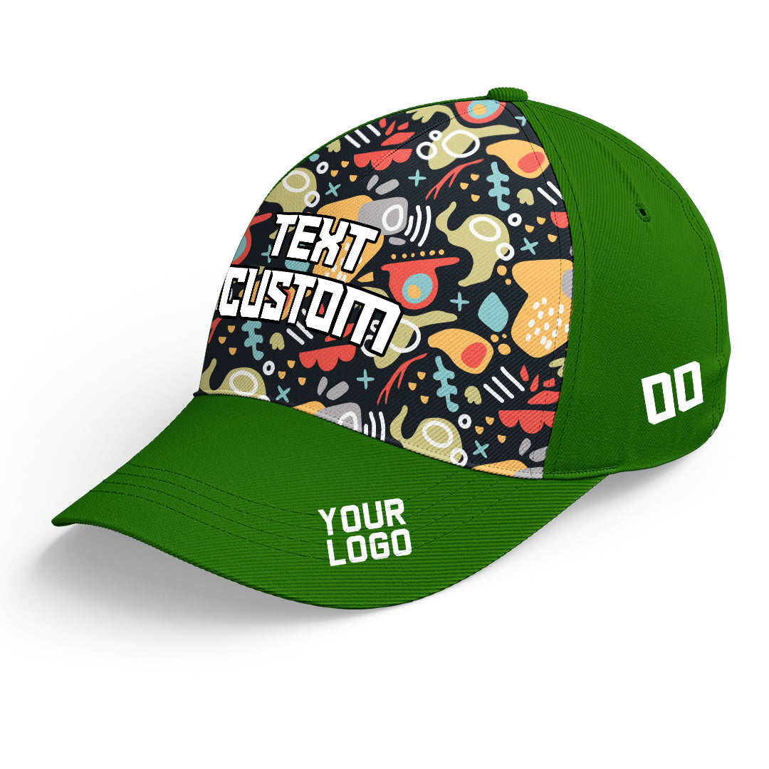 Custom Green Baseball Cap Casual Adjustable Hat Ideal for Business Events and Gifts