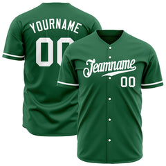 Custom Green Baseball Jersey Stitched Authentic Button Down Vintage Shirt