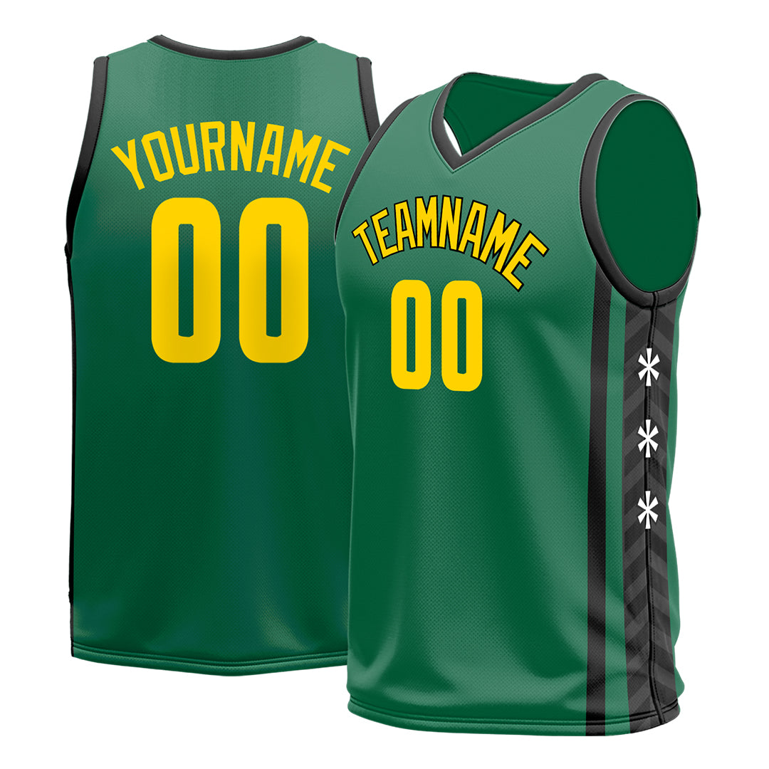 Custom Green Basketball Jersey Mesh Athletic City Team Sport Shirts