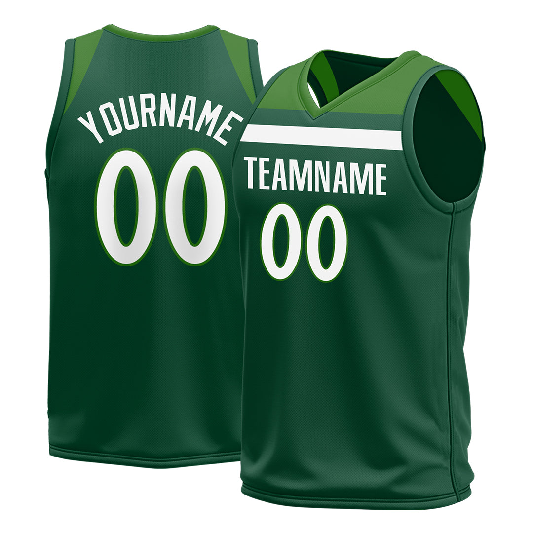 Custom Green Basketball Jersey Mesh Athletic Sports Shirts Design Your Own