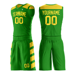 Custom Green Basketball Uniform Print Name Number Logo Mesh Jersey