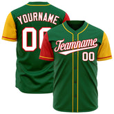 Custom Green Two Tone Fashion Baseball Jersey Authentic Hip Hop Sportswear TShirt