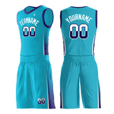 Custom Lake Blue Yellow Basketball Uniform Design Your Own Print Athletic V Neck Mesh Jersey Design Your Own