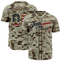 Custom National Flag Camo Fans Special Edition Authentic Stitched Vintage Baseball Jersey