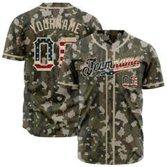 Custom National Flag Camo Shirts Fans Special Edition Authentic Vintage Baseball Jersey