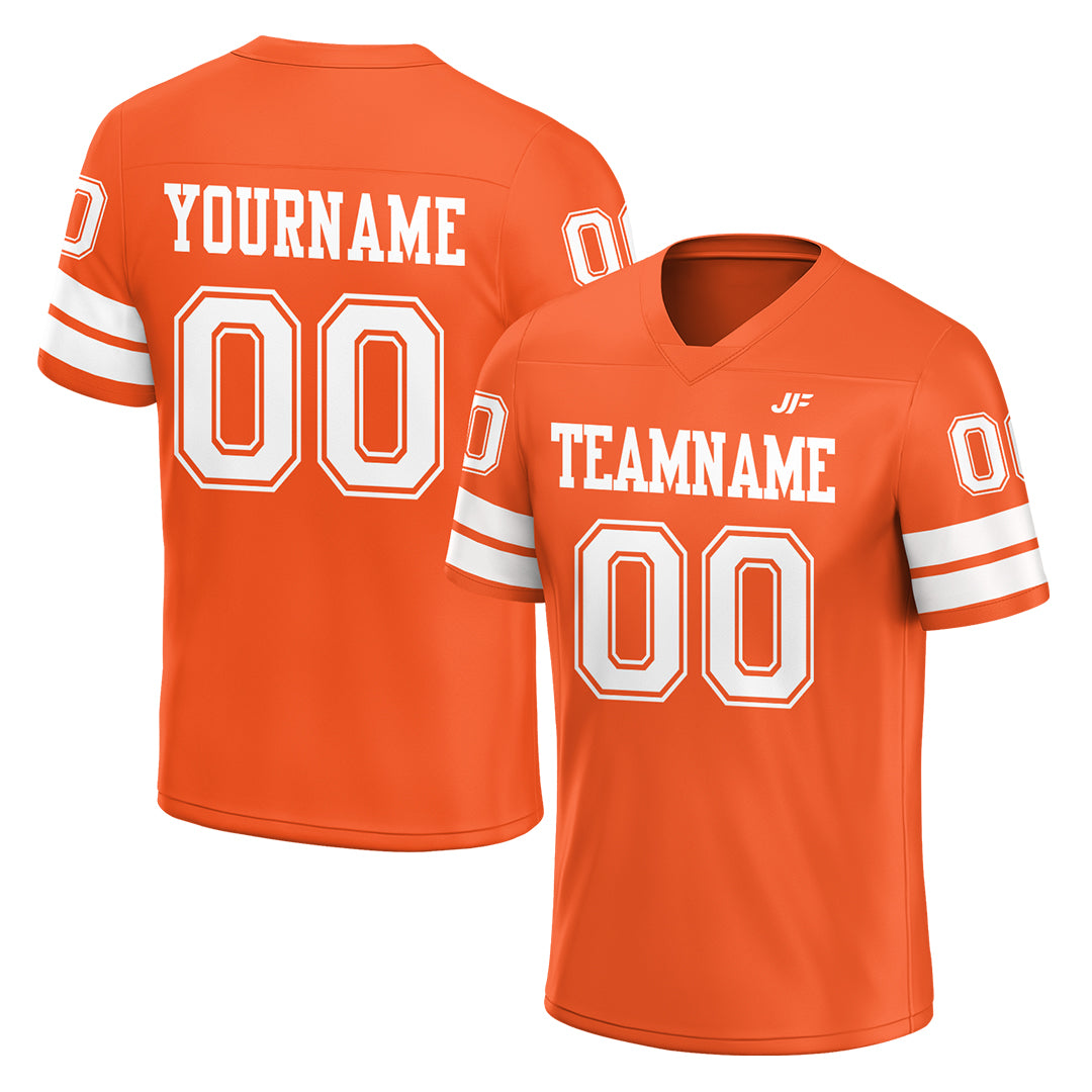 Custom Orange American Football Jersey Athletic Special Fans Edition Sportwear Shirt