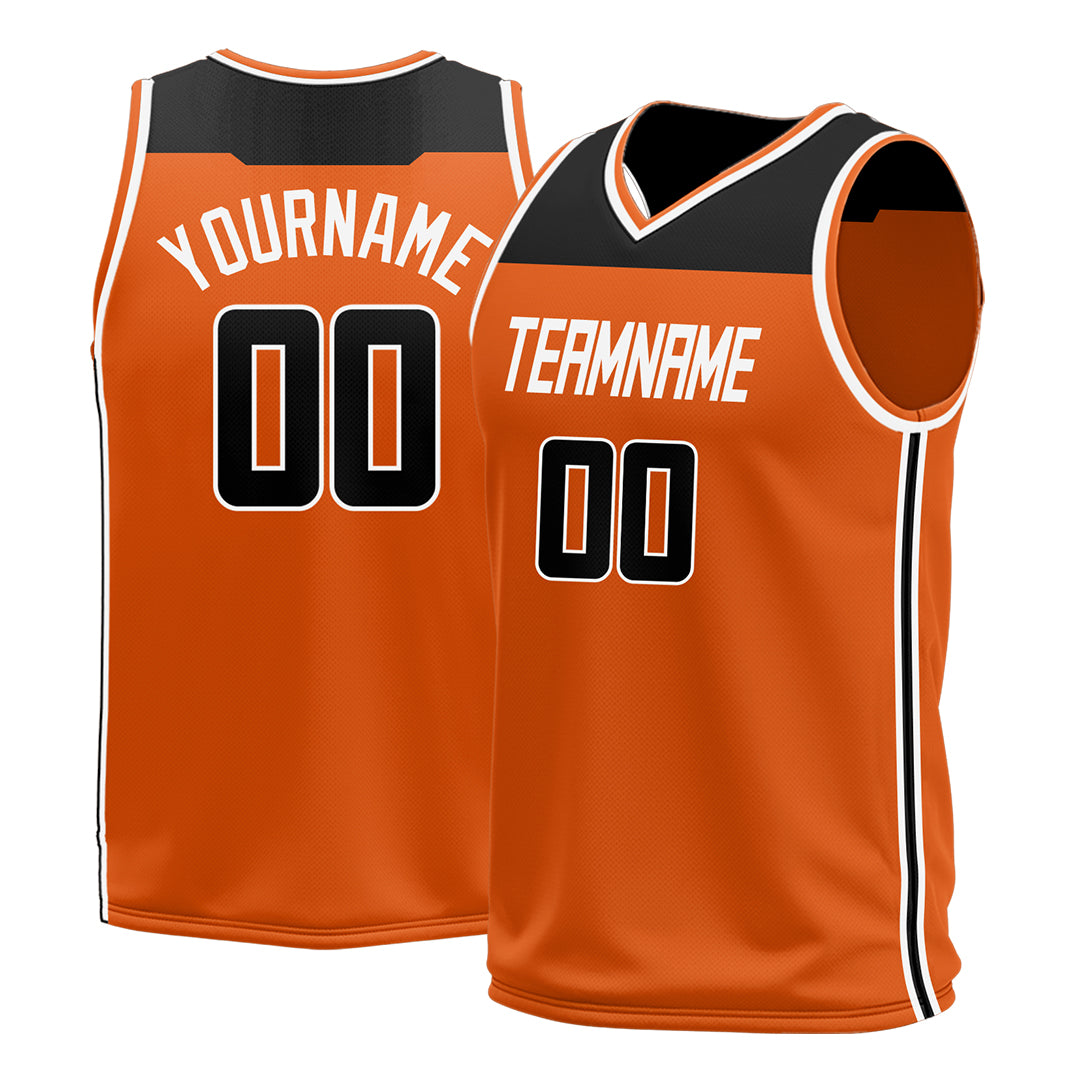 Custom Orange Basketball Jersey Athletic Sports Shirts Design Your Own