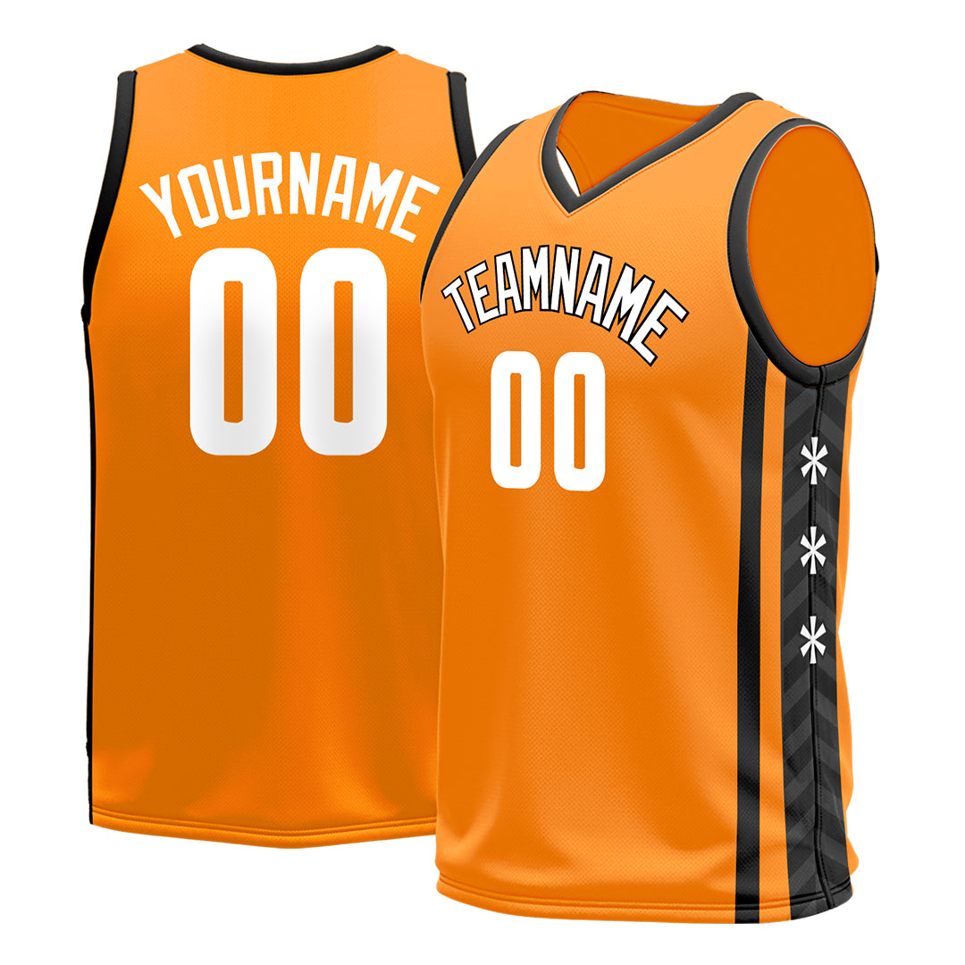 Custom Orange Basketball Jersey Mesh Athletic City Team Sport Shirts