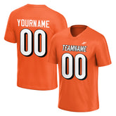 Custom Orange Football Jersey Athletic Special Fans Edition Design Casual Shirt