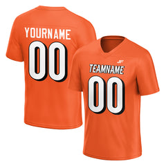 Custom Orange Football Jersey Athletic Special Fans Edition Design Casual Shirt