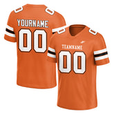 Custom Orange Football Jersey Print Name Number Logo American Special Fans Edition Design Shirts