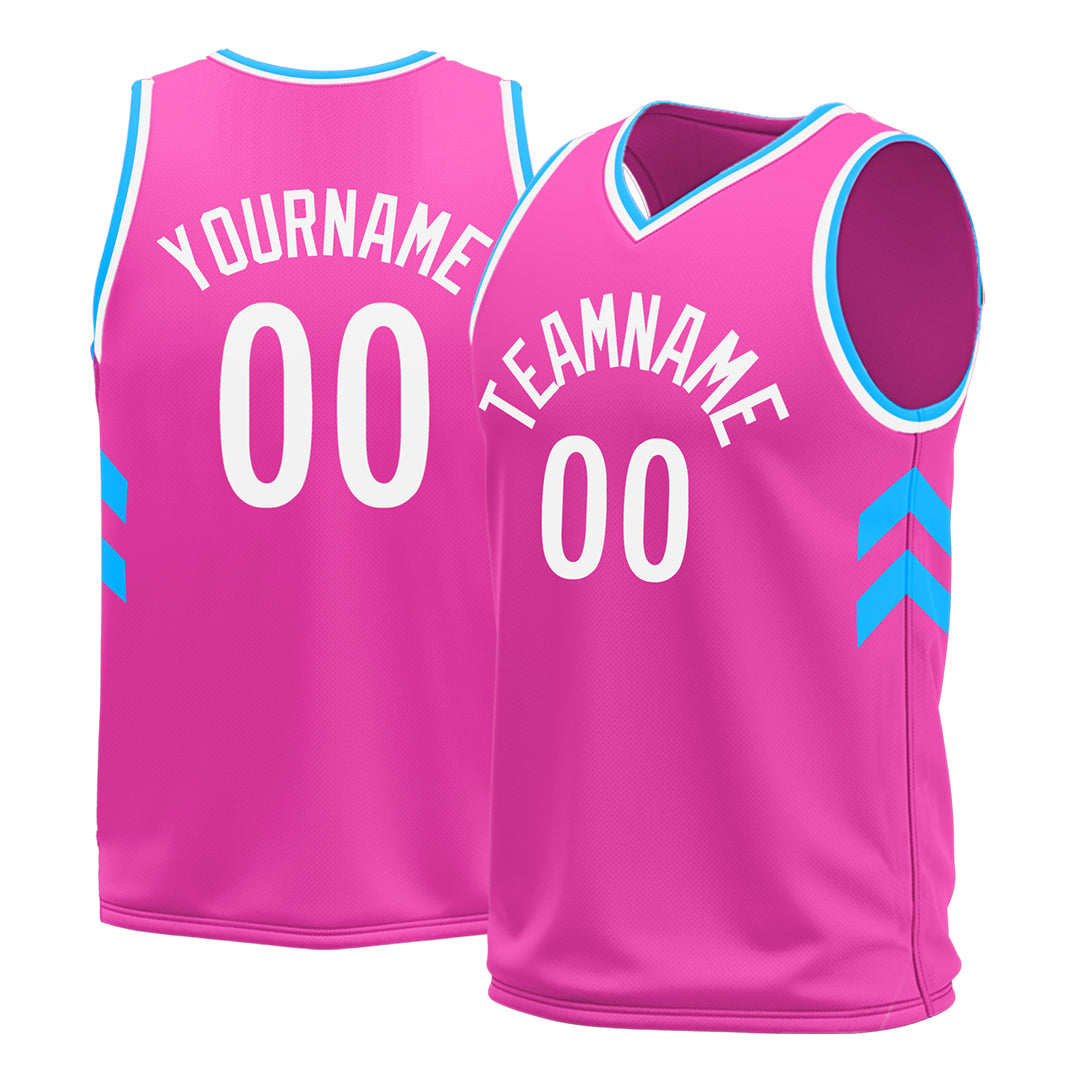 Custom Pink Basketball Jersey Athletic Sports Shirts For Aldult Youths