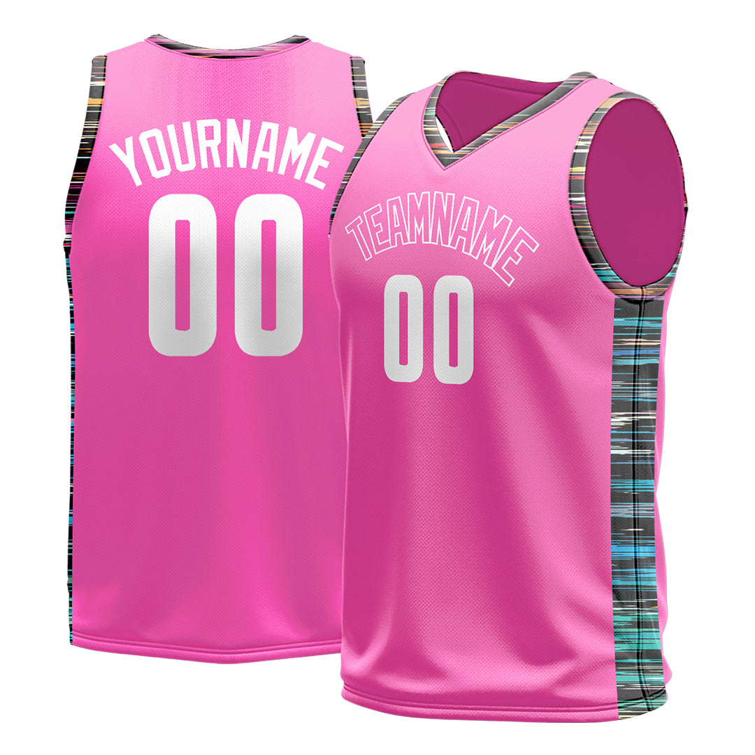 Custom Pink Basketball Jersey Design Your Own Mesh Athletic Sport Shirts