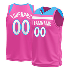 Custom Pink Basketball Jersey Mesh Athletic Sports Shirts Design Your Own