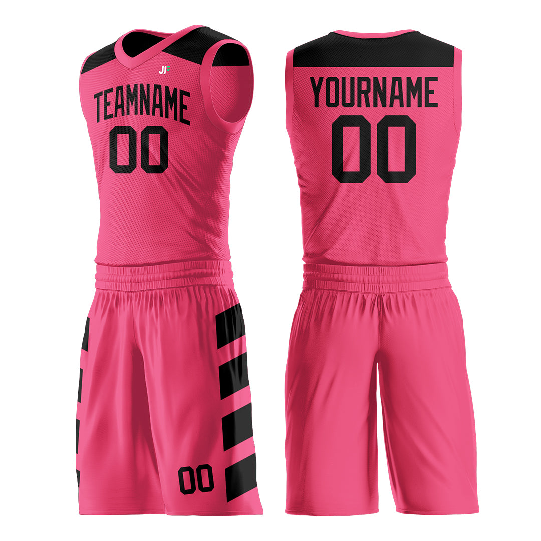 Custom Pink Basketball Uniform Print Name Number Logo Mesh Jersey