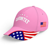 Custom Pink Print Caps Personalized Logo Text Hat Ideal for Business Events Gifts