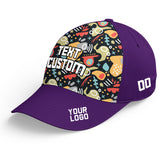 Custom Purple Baseball Cap Casual Adjustable Hat Ideal for Business Events and Gifts