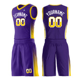 Custom Purple Basketball Uniform Design Your Own Print Athletic V Neck Mesh Jersey Design Your Own