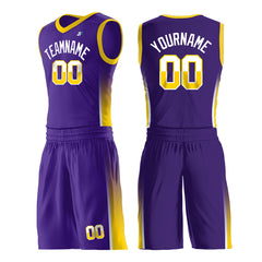 Custom Purple Basketball Uniform Design Your Own Print Athletic V Neck Mesh Jersey Design Your Own