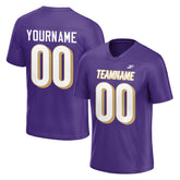 Custom Purple Football Jersey Athletic Special Fans Edition Design Casual Shirt