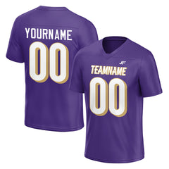 Custom Purple Football Jersey Athletic Special Fans Edition Design Casual Shirt