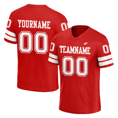 Custom Red American Football Jersey Athletic Special Fans Edition Sportwear Shirt