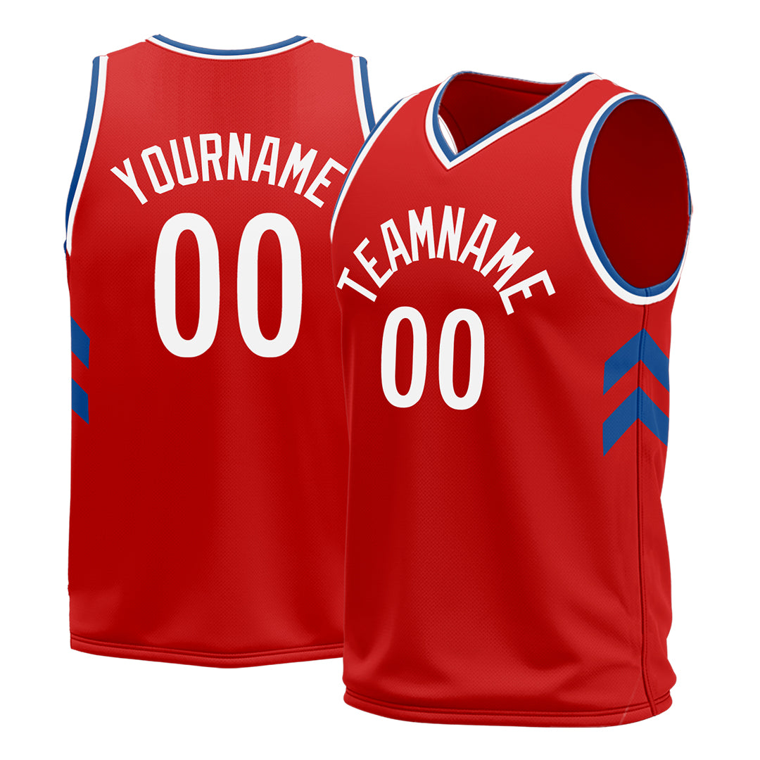 Custom Red Basketball Jersey Athletic Sports Shirts For Aldult Youths