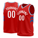 Custom Red Basketball Jersey Athletic Sports Shirts For Aldult Youths