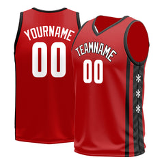Custom Red Basketball Jersey Mesh Athletic City Team Sport Shirts