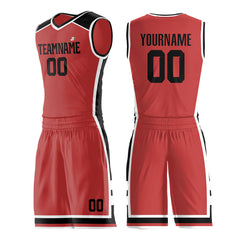 Custom Red Basketball Uniform Personailzed Printed Athletic Mesh Jersey