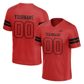Custom Red Football Jersey American Special Fans Edition Design Athletic Sportwear Shirts