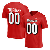 Custom Red Football Jersey Athletic Special Fans Edition Design Casual Shirt