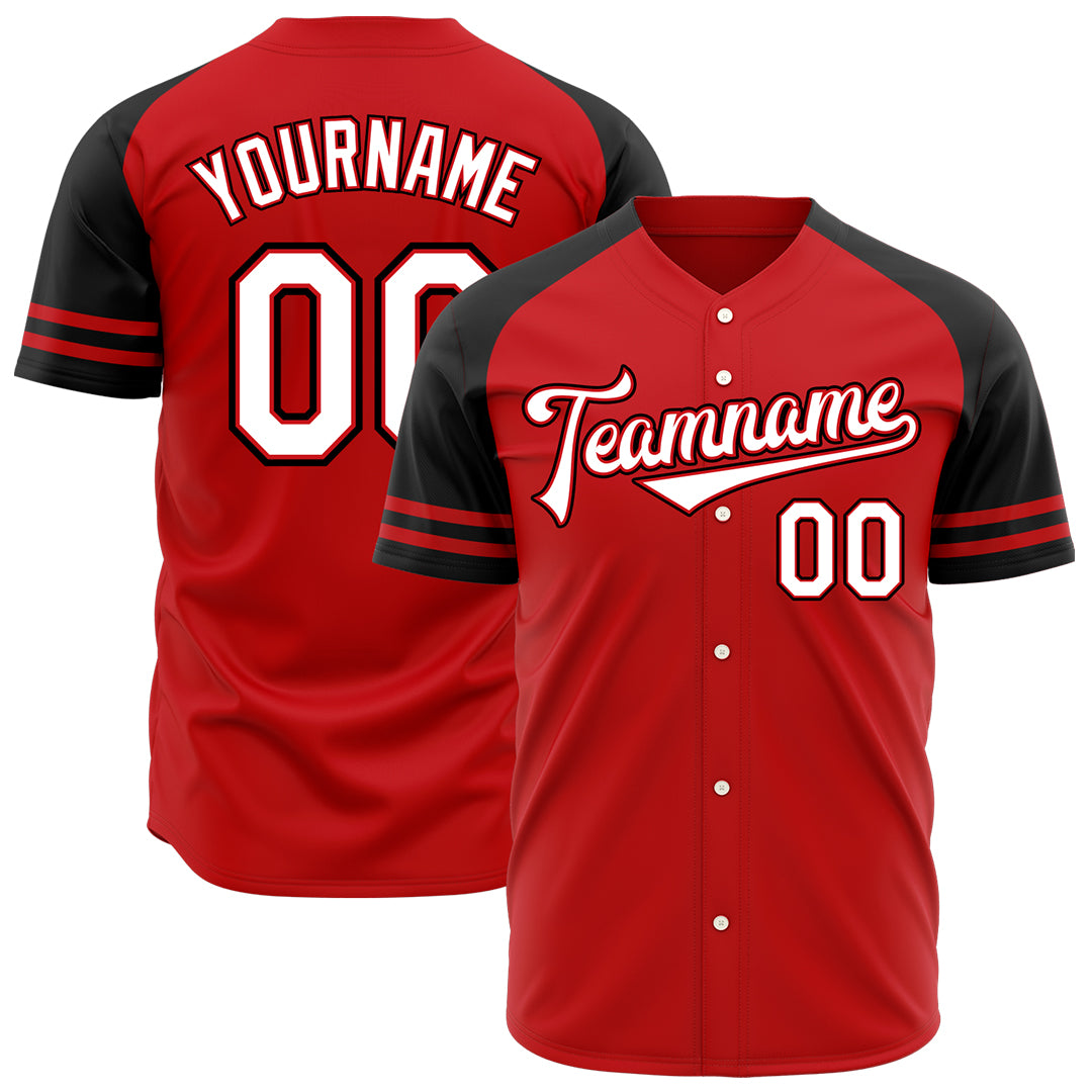 Custom Red Two Tone Fashion Baseball Jersey Authentic Button Down Vintage Shirt