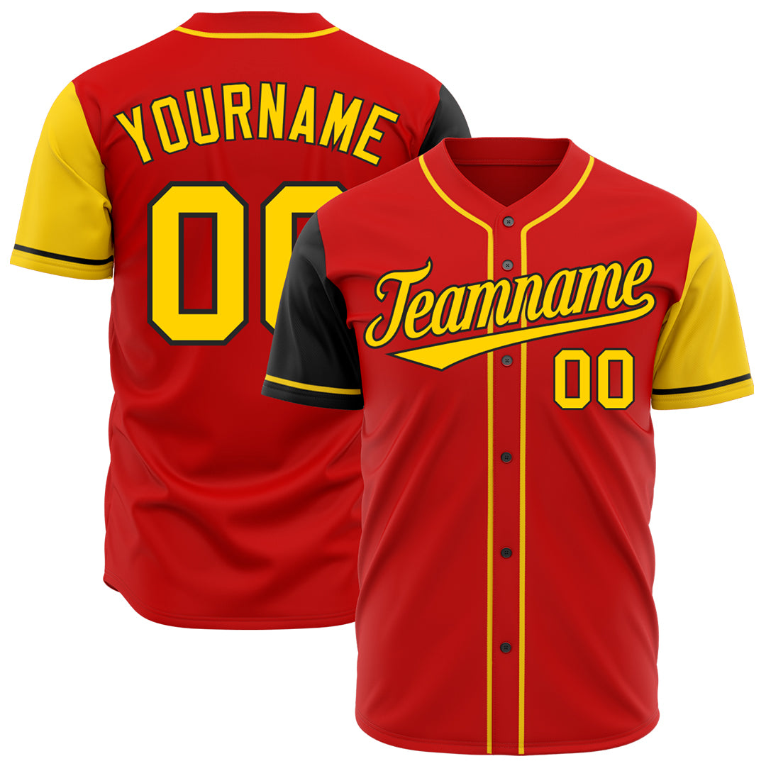 Custom Red Two Tone Fashion Baseball Jersey Authentic Hip Hop Sportswear TShirt