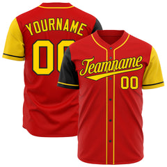 Custom Red Two Tone Fashion Baseball Jersey Authentic Hip Hop Sportswear TShirt