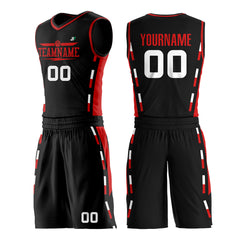 Custom Reversible Black Basketball Uniform Hip Hop Athletic Sports Shirts Mesh Jersey