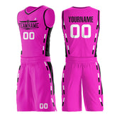 Custom Reversible Pink Basketball Uniform Hip Hop Athletic Sports Shirts Mesh Jersey