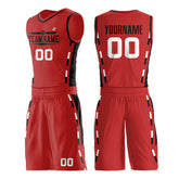 Custom Reversible Red Basketball Uniform Hip Hop Athletic Sports Shirts Mesh Jersey