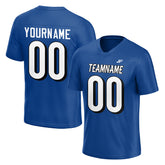 Custom Royal Football Jersey Athletic Special Fans Edition Design Casual Shirt